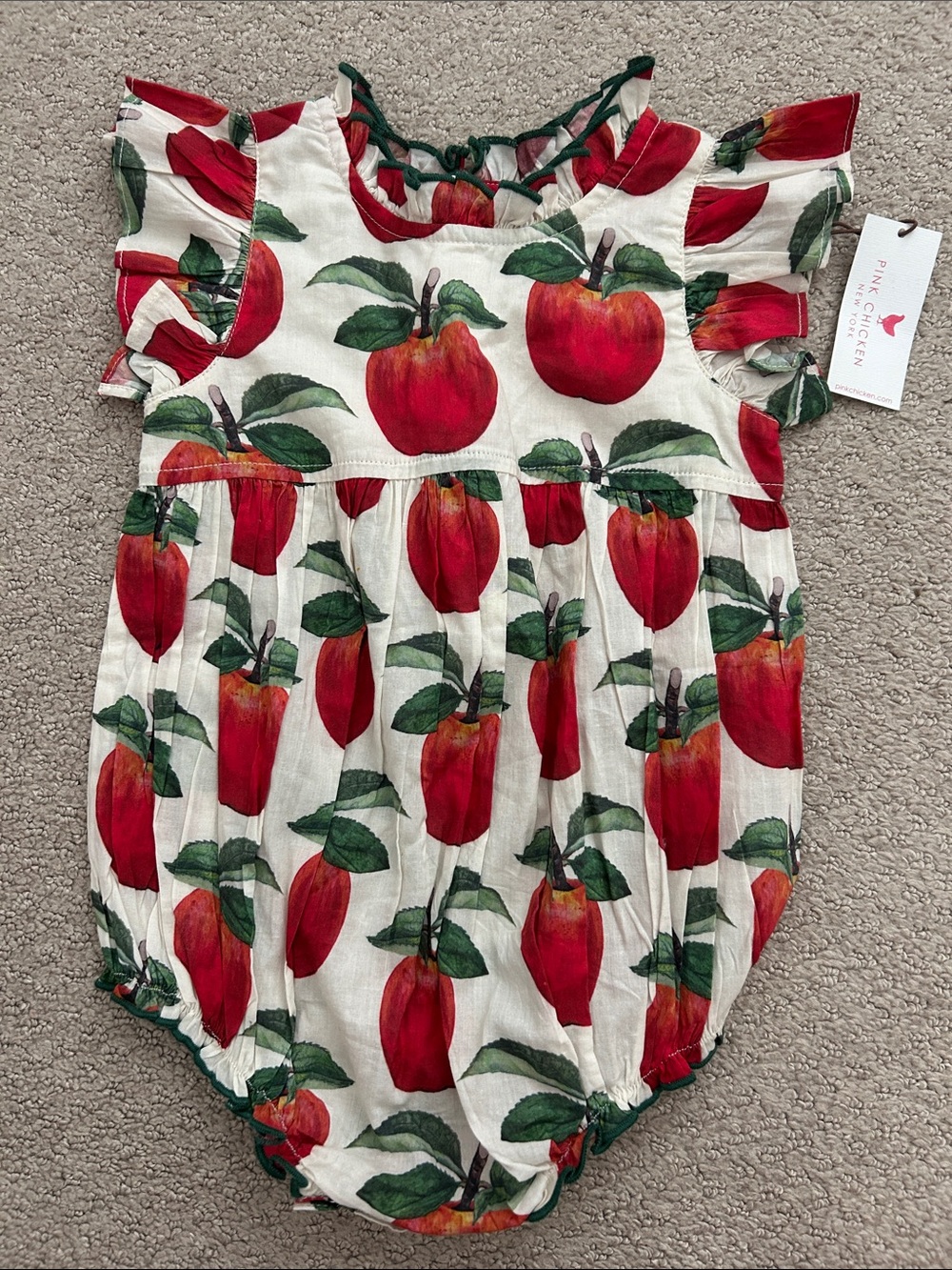 NWT Pink Chicken Painted Apple Jennifer Bubble